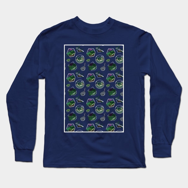 Terrariums Pattern Long Sleeve T-Shirt by mcbenik